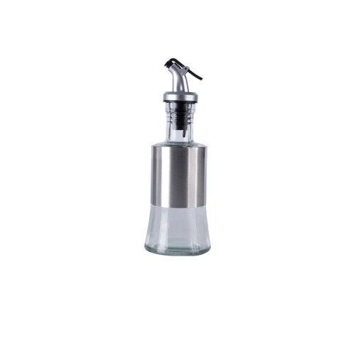 不鏽鋼玻璃油壺木架噴油瓶廚房用品炊具按壓式現代簡約小工具套裝