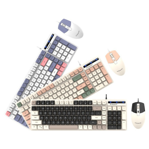 蝰蛇KM100有線鍵盤滑鼠套裝鍵鼠機械手感拼色USB辦公電腦筆電 蝰蛇KM100有線鍵盤滑鼠套裝鍵鼠機械手感拼色USB辦公電腦筆電