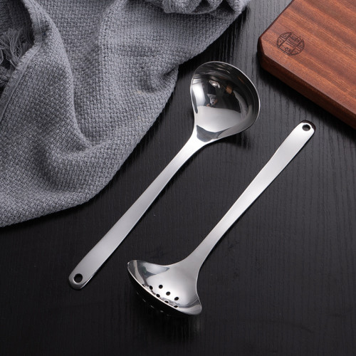 304不鏽鋼湯勺漏勺加深加寬火鍋漏勺 廚房用具火鍋勺套裝