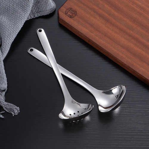 304不鏽鋼湯勺漏勺加深加寬火鍋漏勺 廚房用具火鍋勺套裝