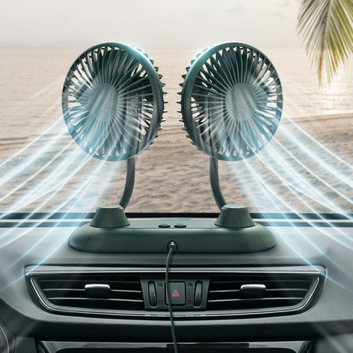 車用USB風扇汽車雙頭電風扇室內辦公軟管可調節多功能創意小風扇 車用USB風扇汽車雙頭電風扇室內辦公軟管可調節多功能創意小風扇