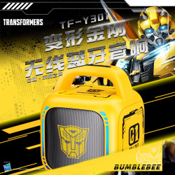 變形金剛YF301無線藍牙音響雙喇叭低音砲戶外K歌帶麥克風高品質