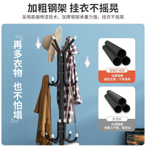 落地衣帽架家用臥室置物架客廳掛衣服架子簡易掛包架入戶收納架子 落地衣帽架家用臥室置物架客廳掛衣服架子簡易掛包架入戶收納架子