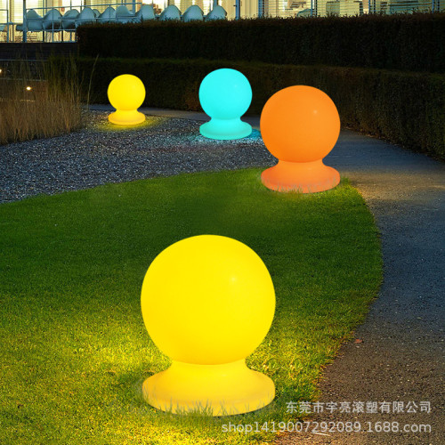 公園酒店發光石墩 戶外夜景燈光  外殼 擋車石柱發光裝飾