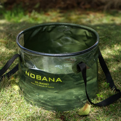 NOBANA新款戶外折疊水桶露營遊可攜式燒烤洗菜洗碗桶伸縮釣魚桶