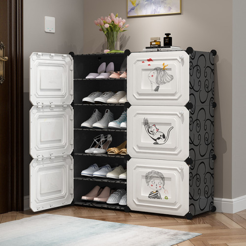 簡易鞋櫃門口放家用室內寢室好看大容量收納多層防塵經濟型鞋架子 簡易鞋櫃門口放家用室內寢室好看大容量收納多層防塵經濟型鞋架子