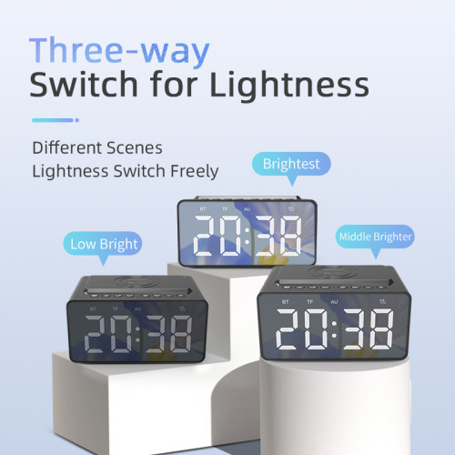 藍牙音箱新款無線充時鍾LED閙鍾音響爆款新款無線充藍牙音響 藍牙音箱新款無線充時鍾LED閙鍾音響爆款新款無線充藍牙音響