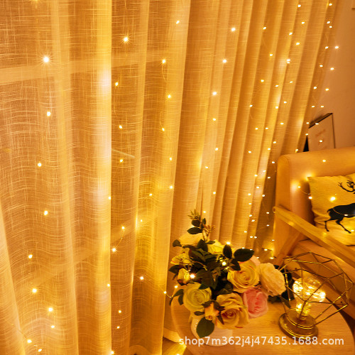 LED彩虹銅絲燈300L窗簾燈USB遙控房間背景裝飾聖誕節布置 LED彩虹銅絲燈300L窗簾燈USB遙控房間背景裝飾聖誕節布置