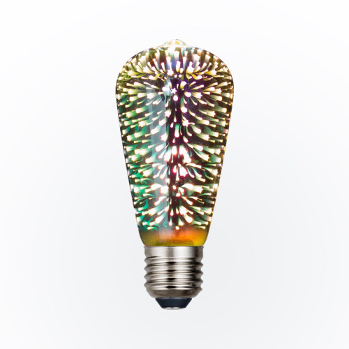 LED3D菸花燈泡E27燈泡ST64菸花燈泡節日喜慶聖誕氛圍裝飾玻璃球泡 LED3D菸花燈泡E27燈泡ST64菸花燈泡節日喜慶聖誕氛圍裝飾玻璃球泡