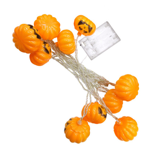 鬼節發光南瓜幽靈骷髏頭led彩燈串萬聖節室內氛圍裝飾布置掛飾