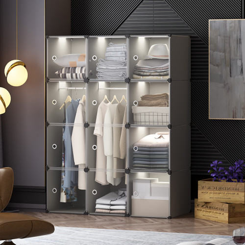 簡易衣櫃家用臥室出租房透明門布衣櫥網紅小戶型收納櫃子現代簡約 簡易衣櫃家用臥室出租房透明門布衣櫥網紅小戶型收納櫃子現代簡約