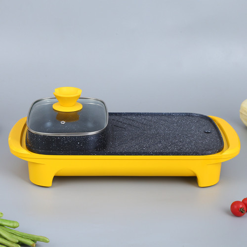 家用電熱鍋涮烤煎煮一體烤盤鍋麥飯石電燒烤爐家用電火鍋烤肉盤 家用電熱鍋涮烤煎煮一體烤盤鍋麥飯石電燒烤爐家用電火鍋烤肉盤