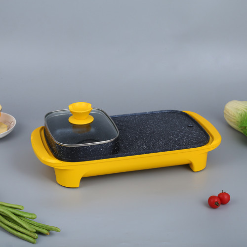 家用電熱鍋涮烤煎煮一體烤盤鍋麥飯石電燒烤爐家用電火鍋烤肉盤 家用電熱鍋涮烤煎煮一體烤盤鍋麥飯石電燒烤爐家用電火鍋烤肉盤