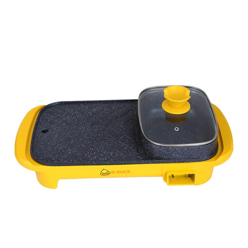 家用電熱鍋涮烤煎煮一體烤盤鍋麥飯石電燒烤爐家用電火鍋烤肉盤 家用電熱鍋涮烤煎煮一體烤盤鍋麥飯石電燒烤爐家用電火鍋烤肉盤