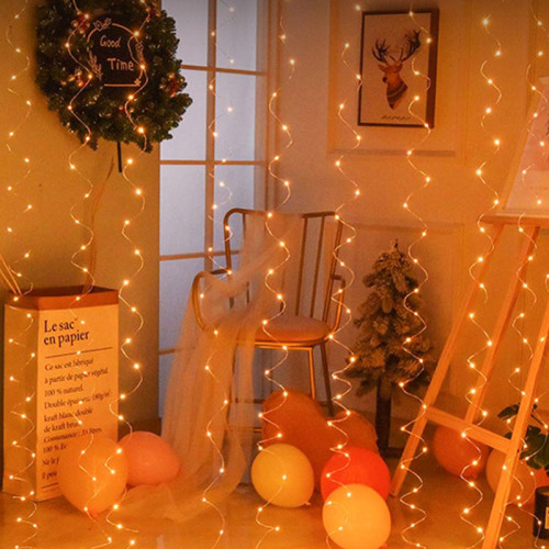 LEDUSB遙控窗簾款銅線燈串室內裝飾氛圍節時喜慶3米*3米銅線燈串 LEDUSB遙控窗簾款銅線燈串室內裝飾氛圍節時喜慶3米*3米銅線燈串