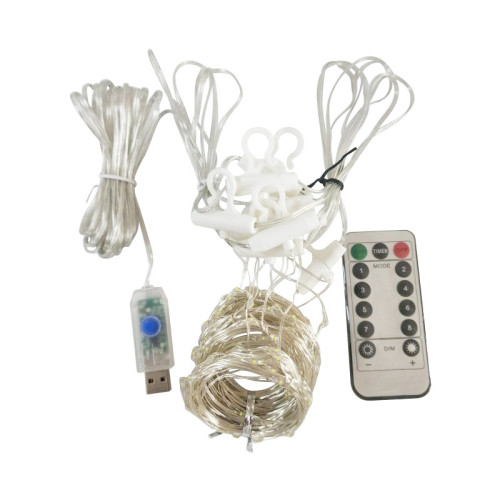 LEDUSB遙控窗簾款銅線燈串室內裝飾氛圍節時喜慶3米*3米銅線燈串 LEDUSB遙控窗簾款銅線燈串室內裝飾氛圍節時喜慶3米*3米銅線燈串