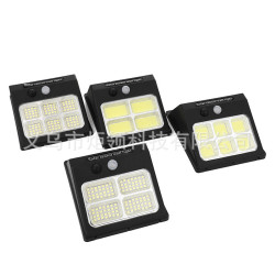 新款戶外太陽能燈人體感應景觀庭院壁燈太陽能小壁燈