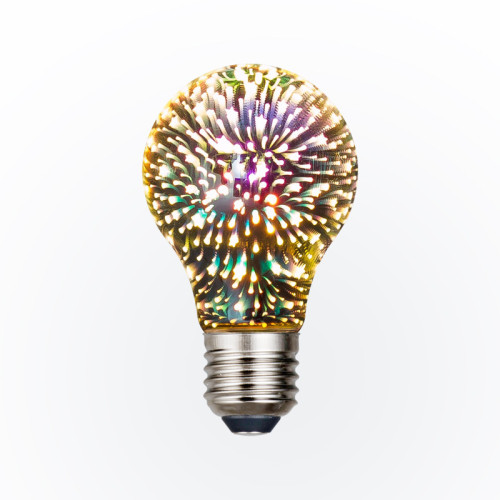 LED3D菸花燈泡E27螺口 A60玻璃泡節日喜慶聖誕氛圍裝飾玻璃罩光源 LED3D菸花燈泡E27螺口 A60玻璃泡節日喜慶聖誕氛圍裝飾玻璃罩光源