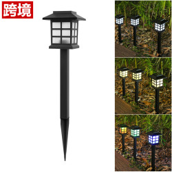 戶外太陽能花園小夜燈家用小房子草坪燈庭院燈裝飾小宮燈