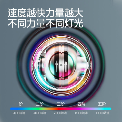 腕力球磁力發光彩燈手指握力器陀螺訓練健身減壓握力球