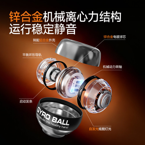 腕力球磁力發光彩燈手指握力器陀螺訓練健身減壓握力球