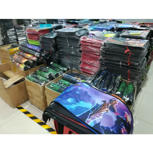 防水鎖邊滑鼠墊易清潔超大中小號辦公家用遊戯防滑純黑色無圖桌墊