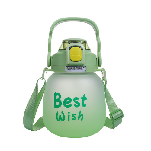 網紅大容量水杯大肚塑膠杯手提背帶吸管杯學生高顔值可攜式水壺 網紅大容量水杯大肚塑膠杯手提背帶吸管杯學生高顔值可攜式水壺