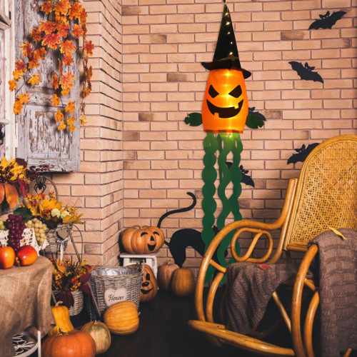 萬聖節發光骷髏架風筒旗led彩燈掛飾鬼節恐怖氛圍戶外布置裝飾品 萬聖節發光骷髏架風筒旗led彩燈掛飾鬼節恐怖氛圍戶外布置裝飾品