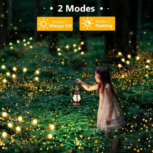 太陽能螢火蟲燈戶外防水庭院花園布置氛圍裝飾創意新款草坪地插燈 太陽能螢火蟲燈戶外防水庭院花園布置氛圍裝飾創意新款草坪地插燈