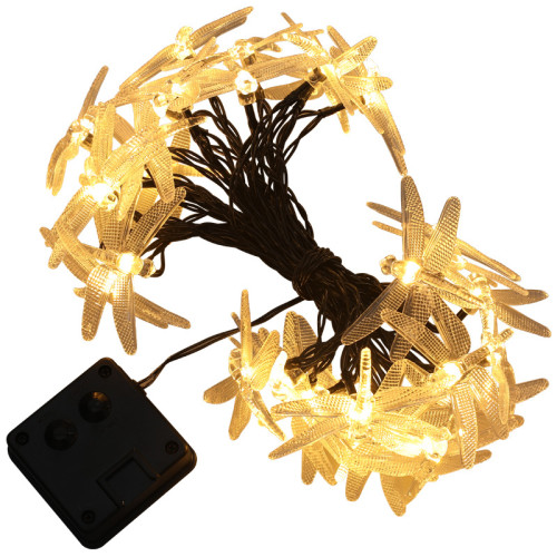 LED太陽能蜻蜓燈串戶外花園草坪串燈聖誕節日氛圍裝飾小彩燈 LED太陽能蜻蜓燈串戶外花園草坪串燈聖誕節日氛圍裝飾小彩燈