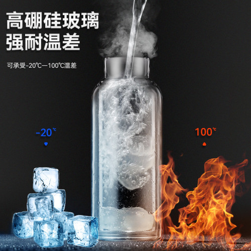 茶水分離杯高顔值玻璃杯雙層防爆耐高溫男生運動水杯子禮品 茶水分離杯高顔值玻璃杯雙層防爆耐高溫男生運動水杯子禮品