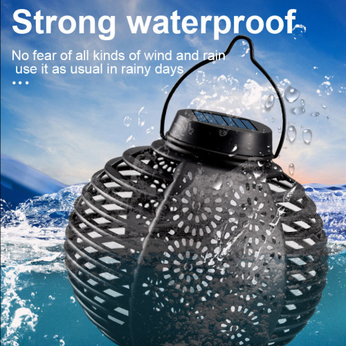 新款太陽能火焰燈籠燈戶外圓形藤編燈籠庭院懸掛氣氛吊燈 新款太陽能火焰燈籠燈戶外圓形藤編燈籠庭院懸掛氣氛吊燈