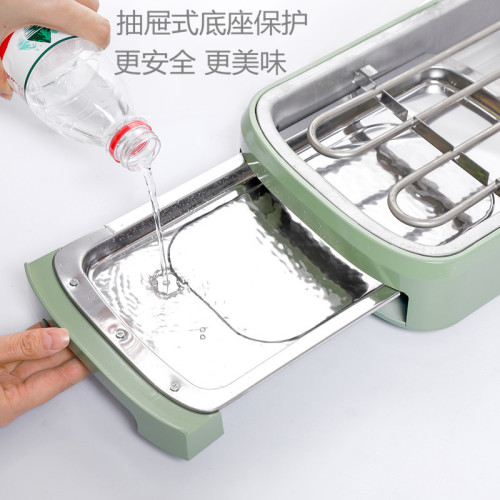 家用電燒烤爐 多功能不沾煎烤兩用電燒烤架電烤盤烤串 家用電燒烤爐 多功能不沾煎烤兩用電燒烤架電烤盤烤串