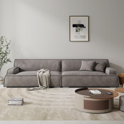 baxter大馬士革沙發直排四人位小戶型客廳沙發凱撒磨砂布藝沙發