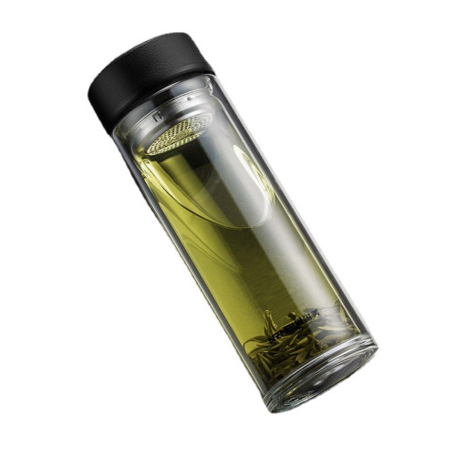雙層隔熱玻璃杯茶水分離水杯耐高溫大容量高檔家用新款男士泡茶杯 雙層隔熱玻璃杯茶水分離水杯耐高溫大容量高檔家用新款男士泡茶杯