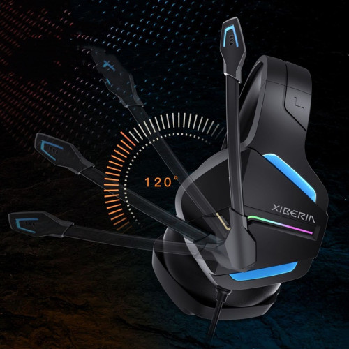 西伯利亞V23頭戴式有線競技遊戯耳機usb 7.1吃雞聽聲辯位線控麥