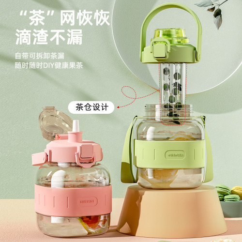 大容量大肚杯網紅塑膠水杯學生高顔值夏季運動吸管水壺可攜式女 大容量大肚杯網紅塑膠水杯學生高顔值夏季運動吸管水壺可攜式女