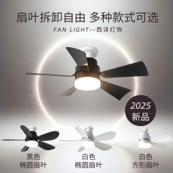 新品可替換光源風扇燈e27螺口家用小型三色吊扇燈風量大靜音