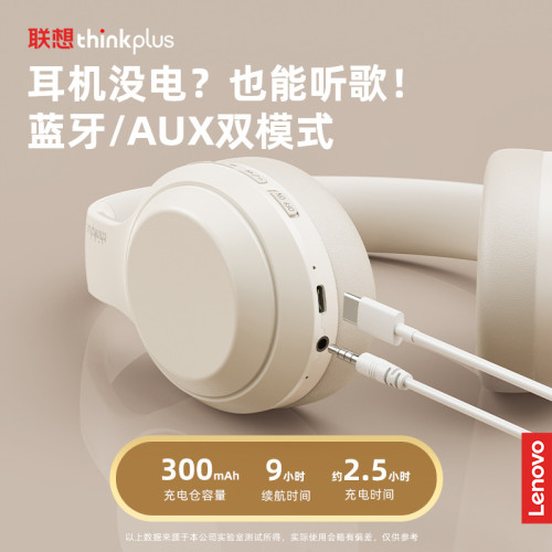聯想thinkplus TH10無線藍牙耳機頭戴式長續航電競遊戯低延遲耳機 聯想thinkplus TH10無線藍牙耳機頭戴式長續航電競遊戯低延遲耳機