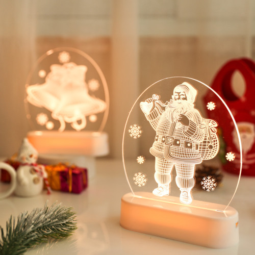 聖誕節裝飾發光擺件燈led彩燈老人鈴鐺雪花麋鹿桌面氛圍布置飾品 聖誕節裝飾發光擺件燈led彩燈老人鈴鐺雪花麋鹿桌面氛圍布置飾品