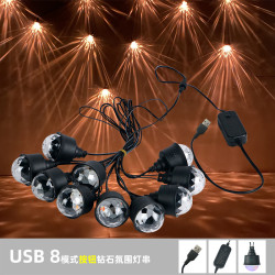 戶外露營防水氛圍燈布置天幕裝飾串燈USB擺攤燈夜市燈串led彩燈條