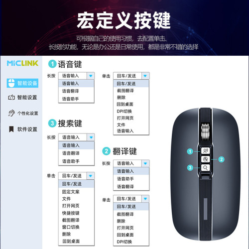 M113AI語音滑鼠藍牙雙模靜音充電桌上型電腦筆電通用AI語音操控 M113AI語音滑鼠藍牙雙模靜音充電桌上型電腦筆電通用AI語音操控