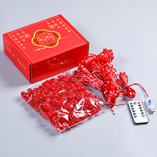 2025蛇年春節發光小燈籠LED冰條燈串新年客廳福字氛圍窗簾燈掛件 2025蛇年春節發光小燈籠LED冰條燈串新年客廳福字氛圍窗簾燈掛件