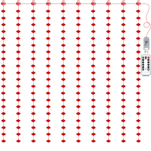 2025蛇年春節發光小燈籠LED冰條燈串新年客廳福字氛圍窗簾燈掛件 2025蛇年春節發光小燈籠LED冰條燈串新年客廳福字氛圍窗簾燈掛件