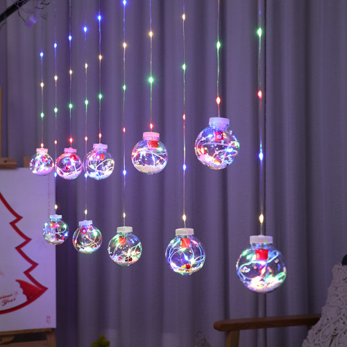 聖誕許願球窗簾燈LED膠皮線裝飾燈房間裝飾滿天星彩燈燈串 聖誕許願球窗簾燈LED膠皮線裝飾燈房間裝飾滿天星彩燈燈串