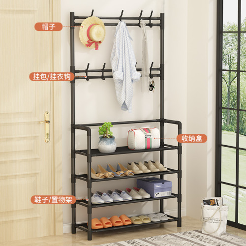 簡易鞋架子家用門口收納置物架衣帽架一體鞋櫃出租屋2022新款爆款 簡易鞋架子家用門口收納置物架衣帽架一體鞋櫃出租屋2022新款爆款