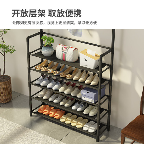 簡易鞋架子家用門口收納置物架衣帽架一體鞋櫃出租屋2022新款爆款 簡易鞋架子家用門口收納置物架衣帽架一體鞋櫃出租屋2022新款爆款