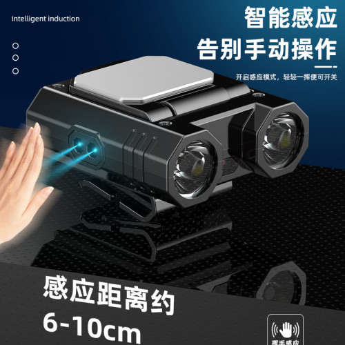 戶外帽夾燈感應夜釣燈釣魚頭燈充電頭戴式防水超亮紅藍閃應急燈 戶外帽夾燈感應夜釣燈釣魚頭燈充電頭戴式防水超亮紅藍閃應急燈