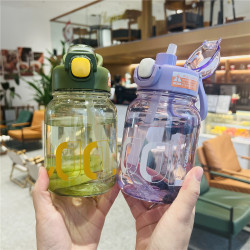 尚泰大容量水杯女高顔值運動健身水壺可攜式吸管太空杯兒童噸噸杯