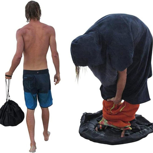 抽繩可攜式泳裝收納袋戶外沖浪換衣墊野營防髒地墊沙灘穿衣墊 抽繩可攜式泳裝收納袋戶外沖浪換衣墊野營防髒地墊沙灘穿衣墊